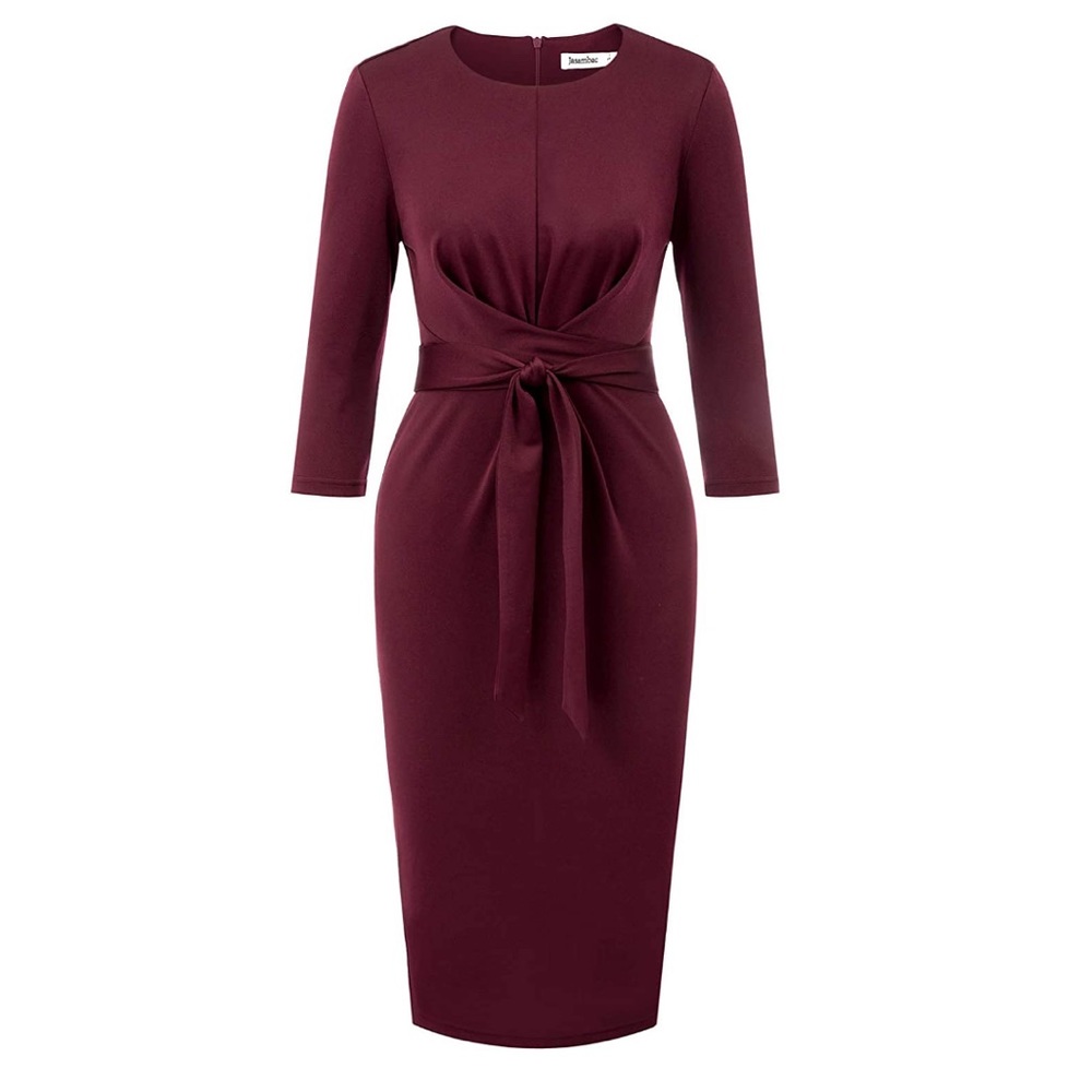 Jasambac Burgundy Womens Dress